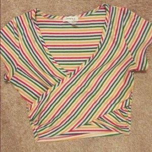 Rainbow Stripe Crop top